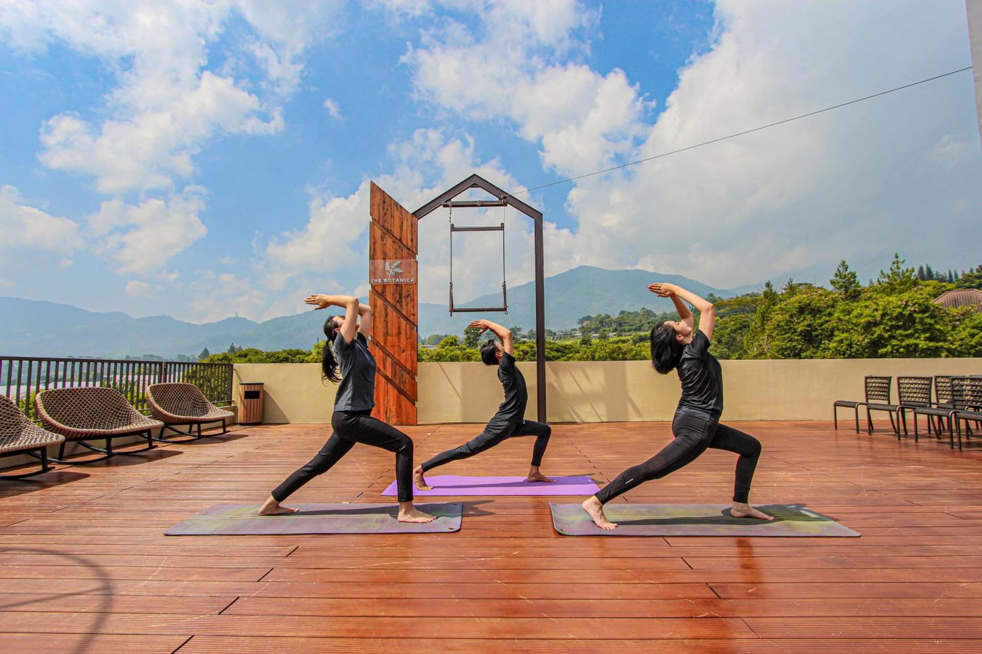 The Botanica Sanctuary Hotel Puncak Exterior photo The Yoga Deck